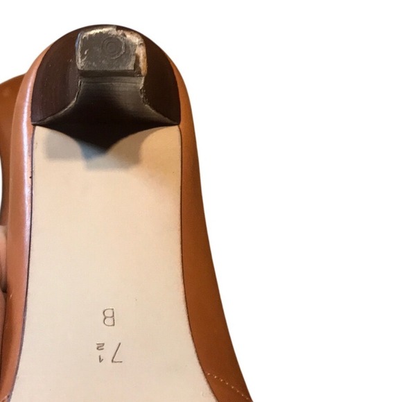 Coach Anna Tan Leather Buckle Strap Square Toe Pumps Made in Italy P006 Mens 7.5 - Picture 6 of 6